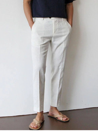 Herren elegante Sommerhosen | Leichte – Weiß
