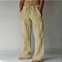 Herren elegante Strandhosen | Lang – Khaki