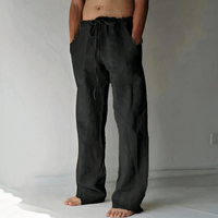Herren elegante Strandhosen | Lang – Schwarz