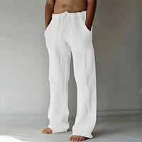 Herren elegante Strandhosen | Lang – Weiß