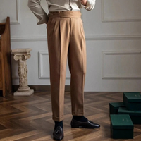 Herren elegante Vintage-Hose | Anzug – Kaffee