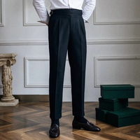 Herren elegante Vintage-Hose | Anzug – Schwarz