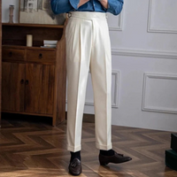 Herren elegante Vintage-Hose | Anzug – Weiß