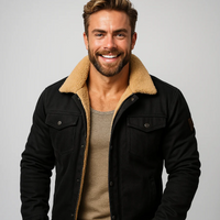 Herren eleganter Bomberjacke | Bomber – Schwarz