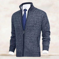 Herren eleganter Cardigan mit Reißverschluss | Strick – Marine
