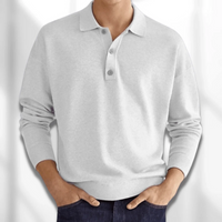 Herren eleganter Polopullover | Warmer – Weiß