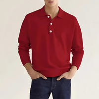 Herren eleganter Polopullover | Warmer – Bordeaux
