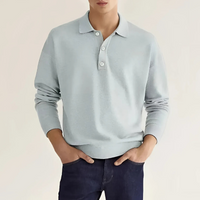 Herren eleganter Polopullover | Warmer – Hellgrau