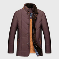 Herren eleganter Premium-Mantel | Warme – Mahoganibraun
