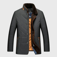 Herren eleganter Premium-Mantel | Warme – Grapitschwarz