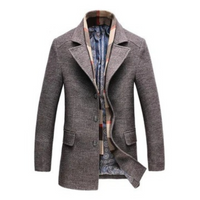 Herren eleganter Premium-Wintermantel | Warme – Braun