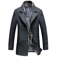 Herren eleganter Premium-Wintermantel | Warme – Dunkelgrau