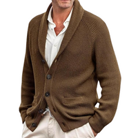 Herren eleganter Vintage-Strickjacke | Strick – Braun