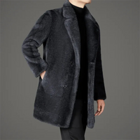 Herren eleganter weicher Mantel | Winter – Grau