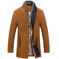 Herren eleganter Wintermantel | Warme – Gelb