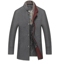 Herren eleganter Wintermantel | Warme – Grau