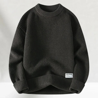 Herren gemütlicher Pullover | Strick – Dunkelgrau