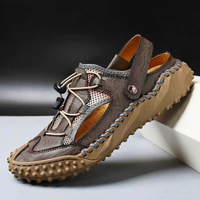 Herren gepolsterte sportliche Sandalen | Sommer – Grau