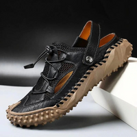 Herren gepolsterte sportliche Sandalen | Sommer – Schwarz