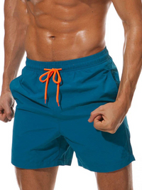 Herren klassische Badeshorts | Sommer – Pfauenblau