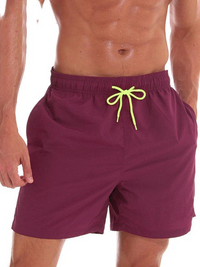 Herren klassische Badeshorts | Sommer – Weinrot