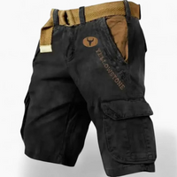 Herren klassische strapazierfähige Cargo-Shorts | Kurze – Schwarz
