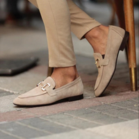 Herren klassische elegante Loafer | Anzug – Beige