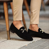 Herren klassische elegante Loafer | Anzug – Schwarz