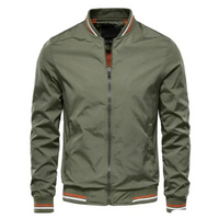 Herren klassische Sommer-Bomberjacke | Zipper – Grün