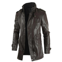 Herren klassische Winterjacke | Lang – Dunkelbraun