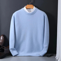 Herren klassischer eleganter Pullover | Warmer – Hellblau