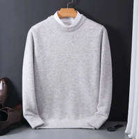 Herren klassischer eleganter Pullover | Warmer – Hellgrau