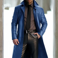 Herren klassischer langer Mantel | Lang – Blau