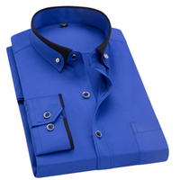 Herren klassisches Businesshemd | Langarm – Blau