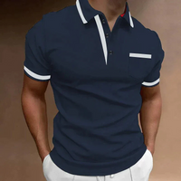 Herren klassisches elegantes Poloshirt | Kurzarm – Dunkelblau