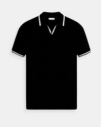 Herren klassisches Poloshirt mit schmaler Passform | Kurzarm – Schwarz