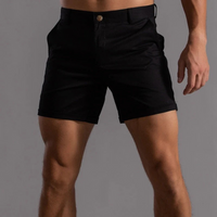 Herren lässige Shorts mit schmaler Passform | Kurze – Schwarz