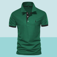 Herren lässiges Polo | Kurzarm – Grün