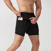 Herren-Laufshorts mit Handytasche | Sportlich – Schwarz