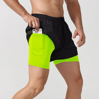 Herren-Laufshorts mit Handytasche | Sportlich – Grün