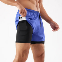 Herren-Laufshorts mit Handytasche | Sportlich – Violettblau
