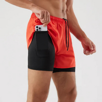 Herren-Laufshorts mit Handytasche | Sportlich – Rot