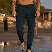 Herren leichte Strandhosen | Leicht – Schwarz
