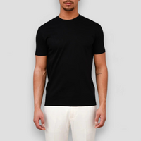 Herren leichtes lässiges T-Shirt | Kurzarm – Schwarz