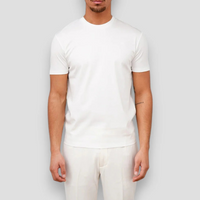 Herren leichtes lässiges T-Shirt | Kurzarm – Weiß