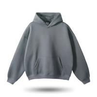 Herren luxuriöser bequemer Hoodie | Übergroß – Grau