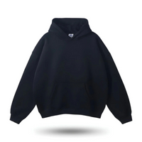 Herren luxuriöser bequemer Hoodie | Übergroß – Schwarz