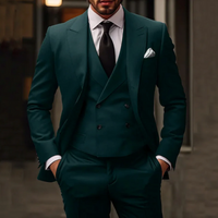 Herren luxuriöser klassischer Anzug | mit Weste – Grün