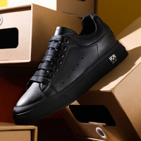 Herren moderne Low-Top-Sneaker | Bequeme – Schwarz Erhöhung 8cm