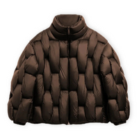 Herren moderne trendige Steppjacke | Winter – Kaffee